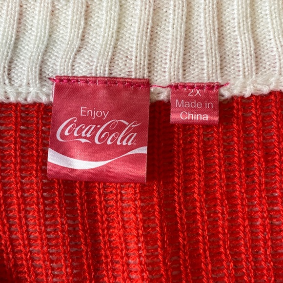 Coca Cola Women's Polar Bear Sweater - Red, Black, and White - Picture 4 of 5